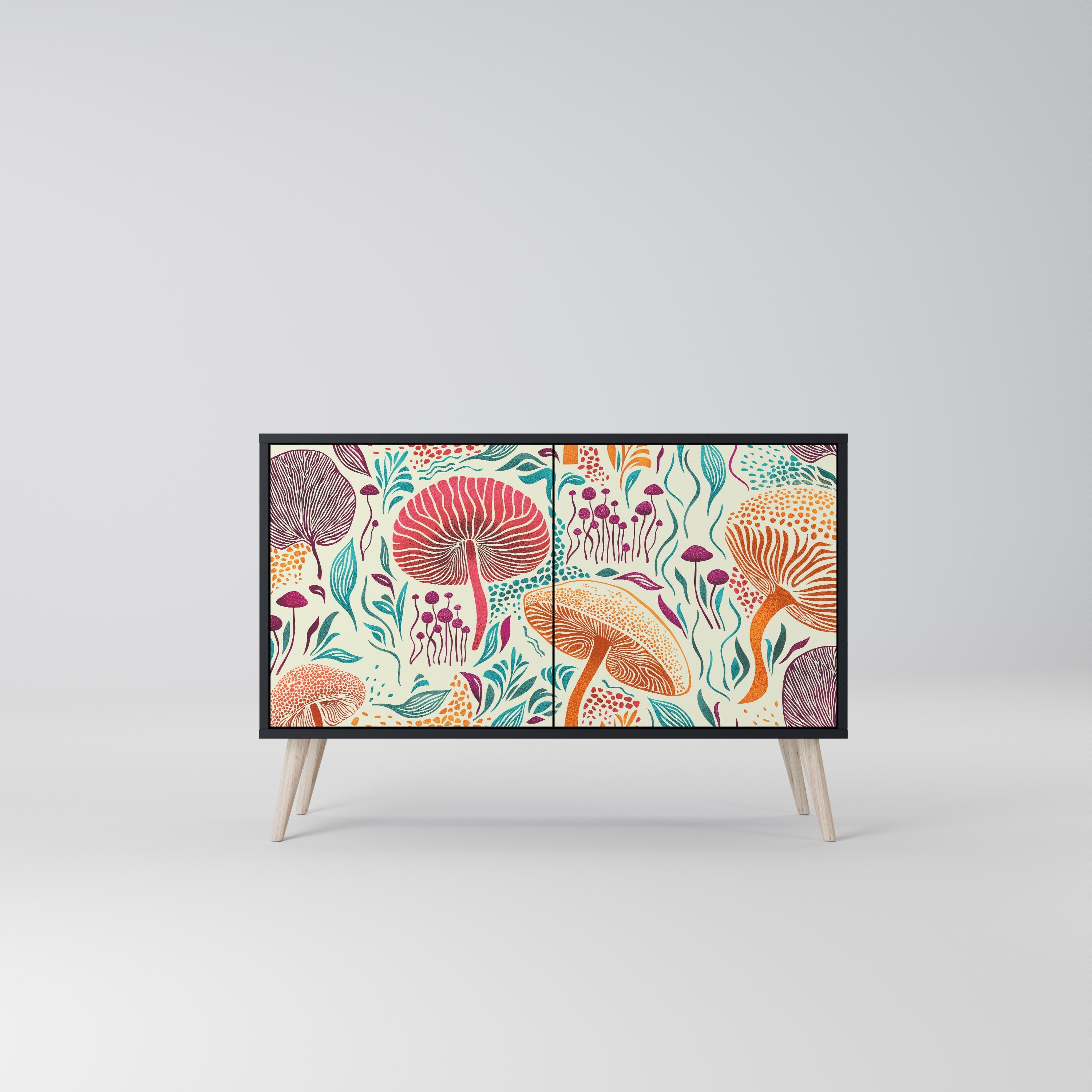 FUNGUS FANTASY Sideboard mit 2 Türen in Schwarz