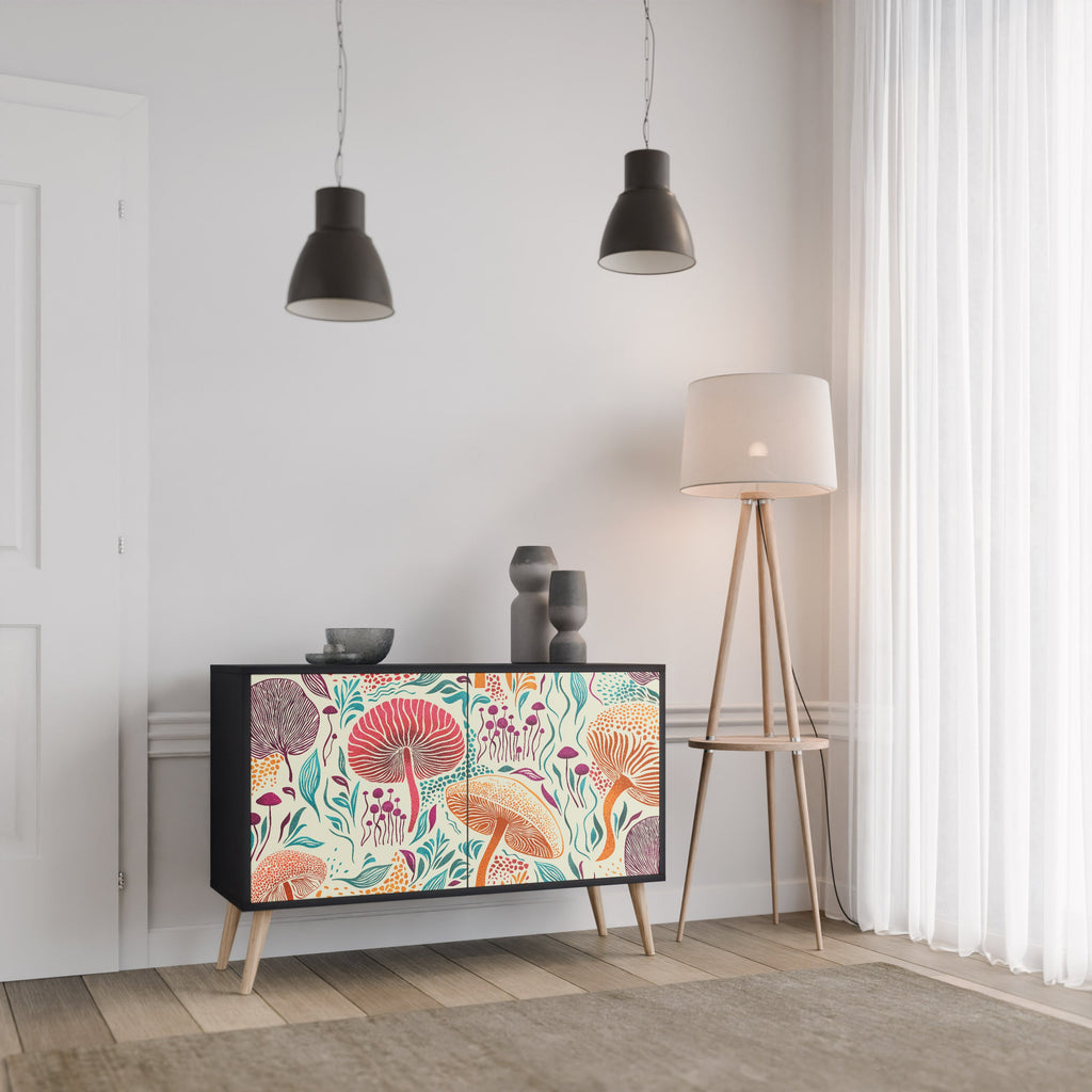 FUNGUS FANTASY Sideboard mit 2 Türen in Schwarz