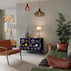 CITRUS BLACK AND WHITE Sideboard mit 2 Türen in Schwarz