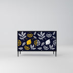 CITRUS BLACK AND WHITE Sideboard mit 2 Türen in Schwarz