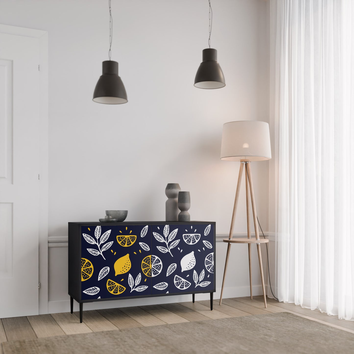 CITRUS BLACK AND WHITE 2-türiges Sideboard