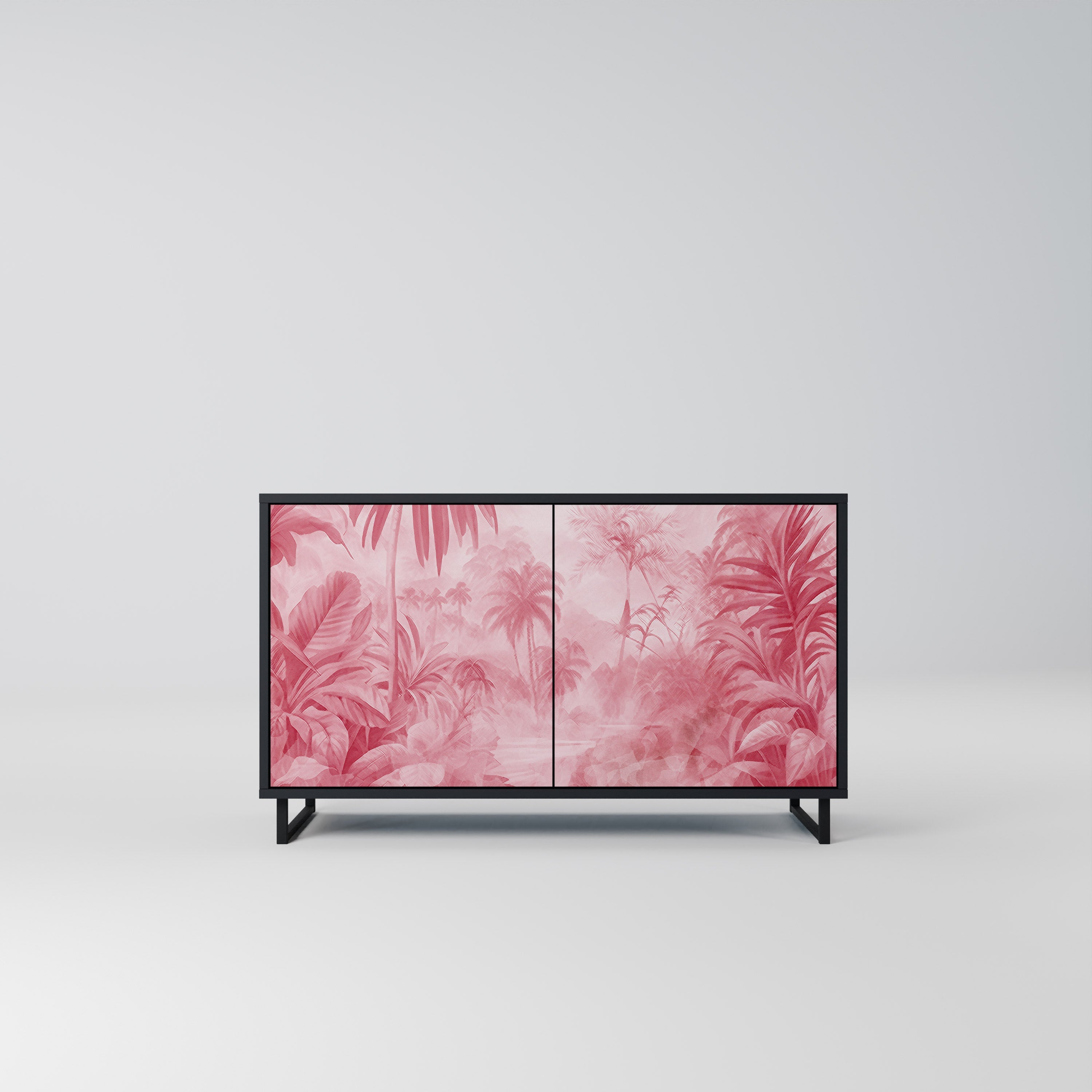 SWEET TROPICS Sideboard mit 2 Türen in Schwarz