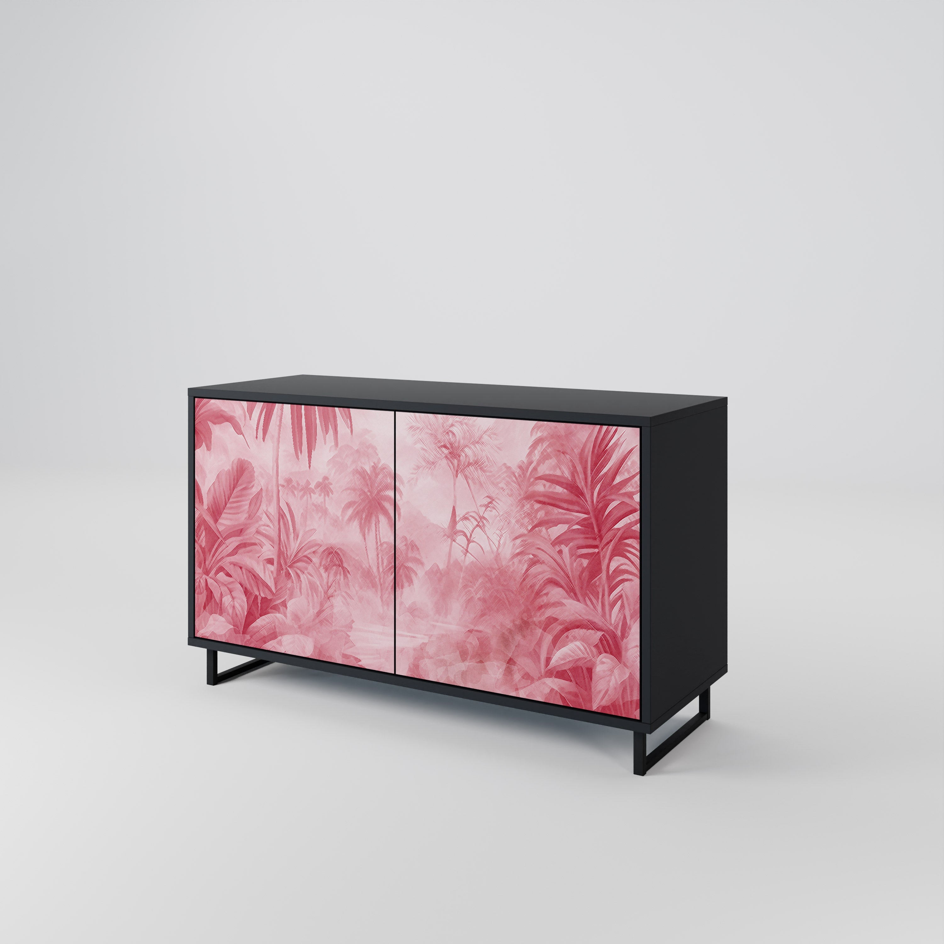 SWEET TROPICS Sideboard mit 2 Türen in Schwarz