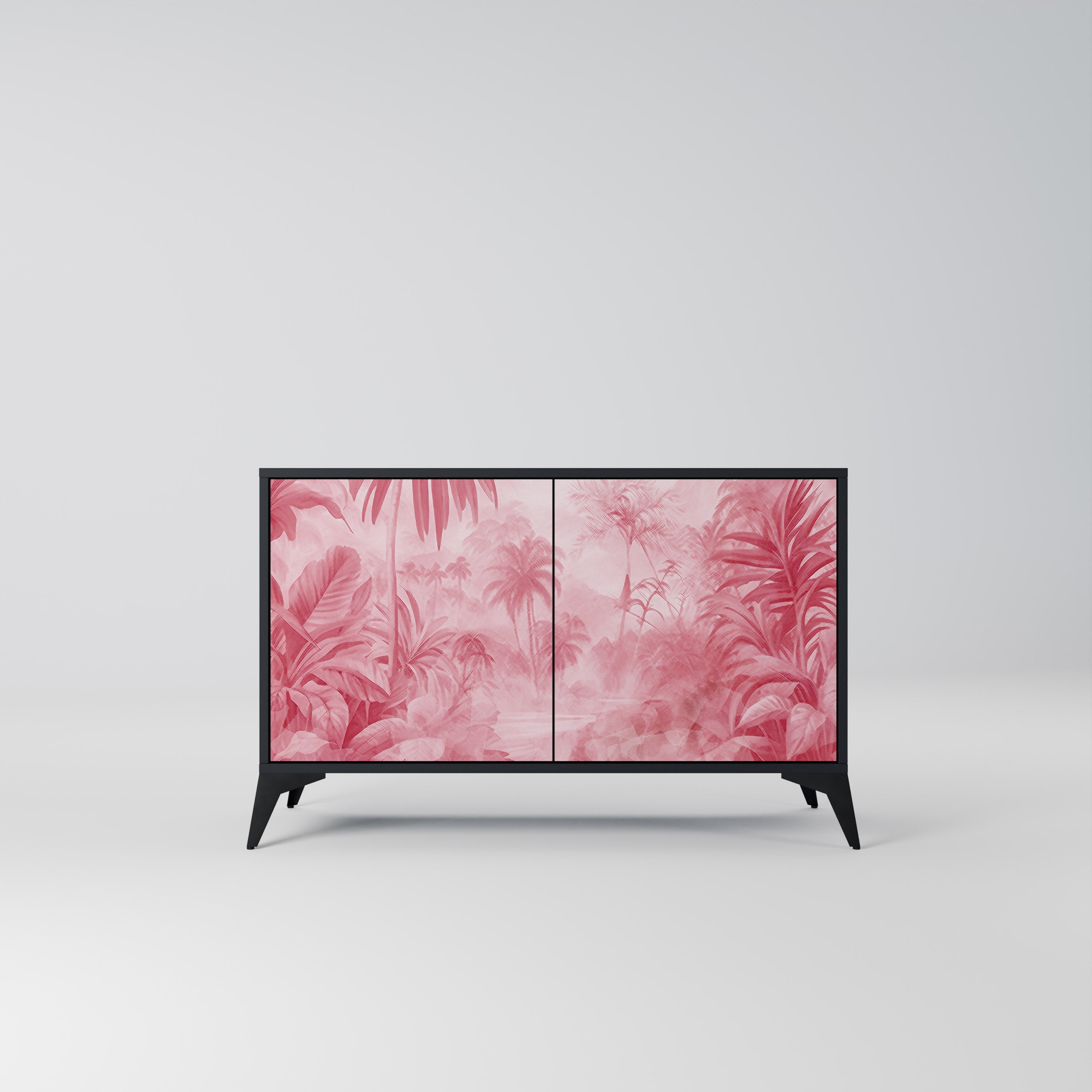 SWEET TROPICS Sideboard mit 2 Türen in Schwarz