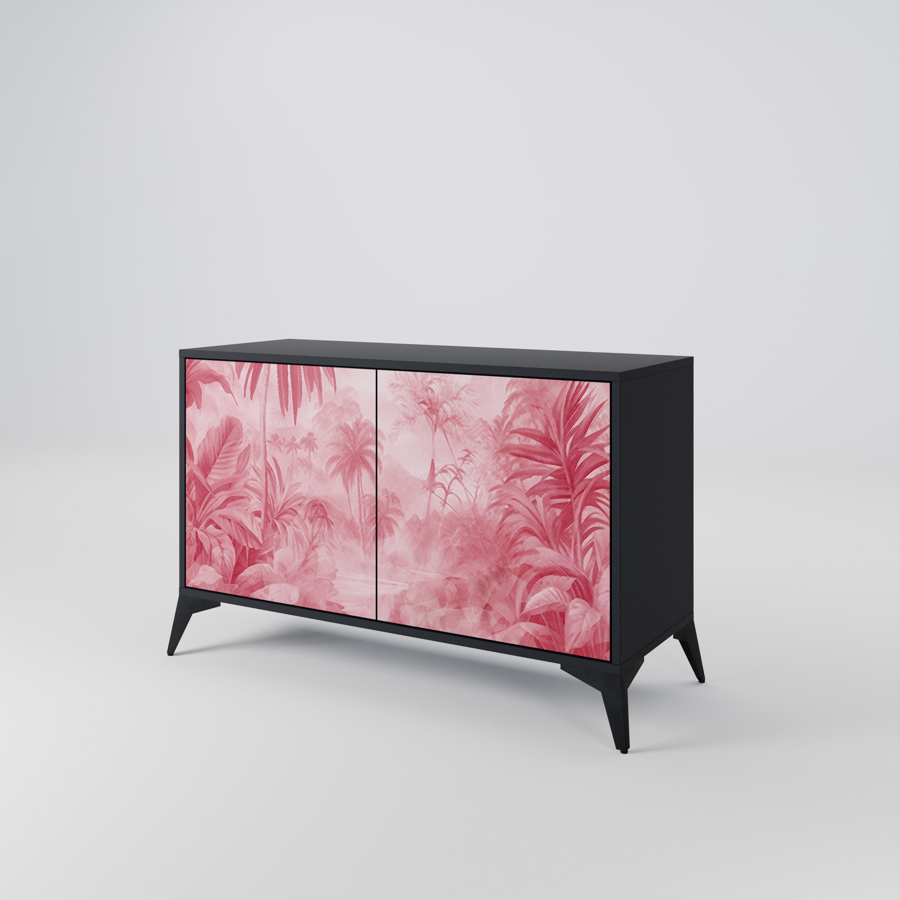 SWEET TROPICS Sideboard mit 2 Türen in Schwarz