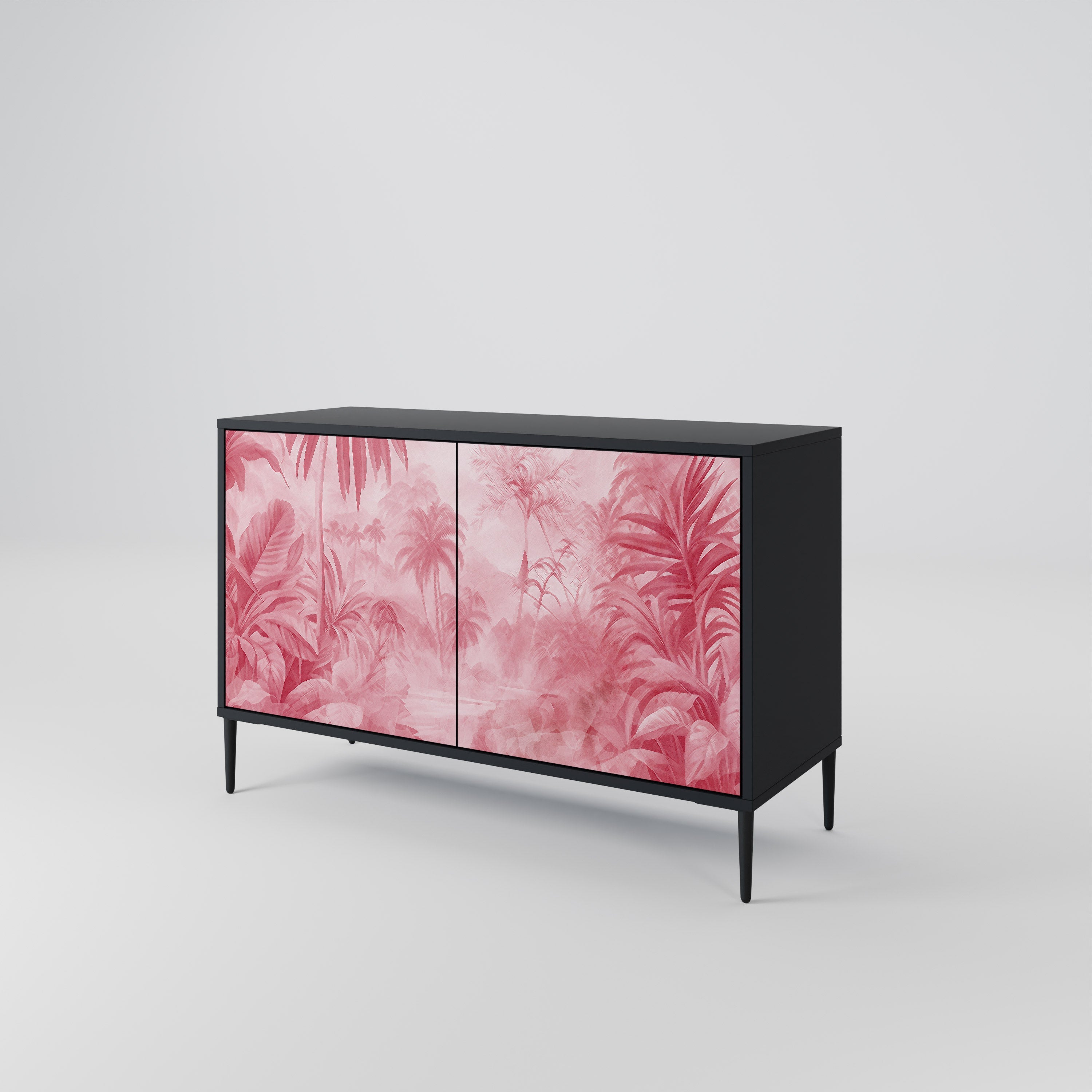 SWEET TROPICS Sideboard mit 2 Türen in Schwarz