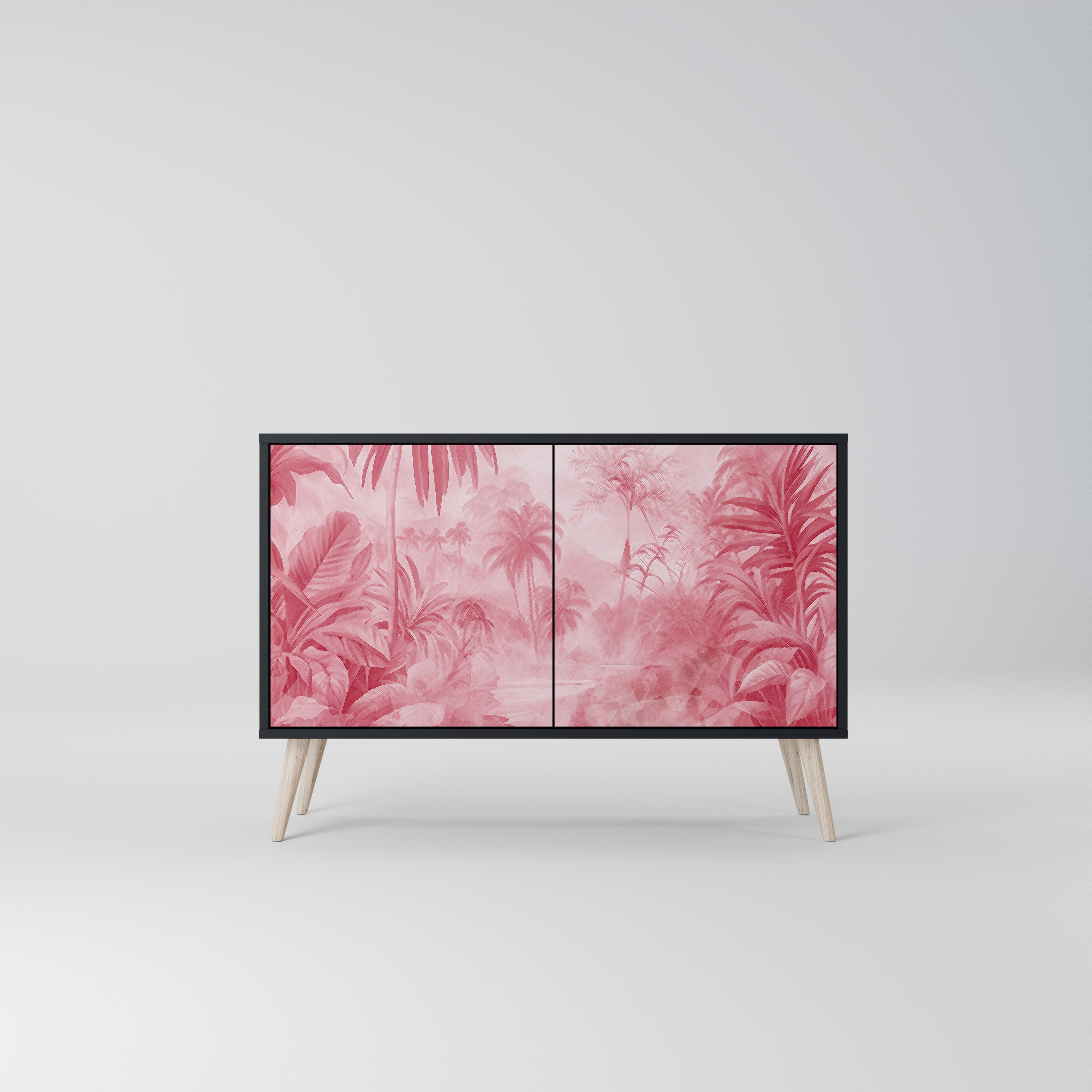 SWEET TROPICS Sideboard mit 2 Türen in Schwarz