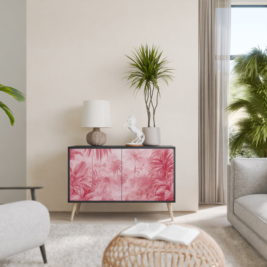 SWEET TROPICS Sideboard mit 2 Türen in Schwarz