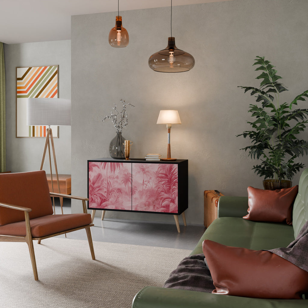 SWEET TROPICS Sideboard mit 2 Türen in Schwarz