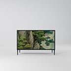 VERDURE ABYSS Sideboard mit 2 Türen in Schwarz