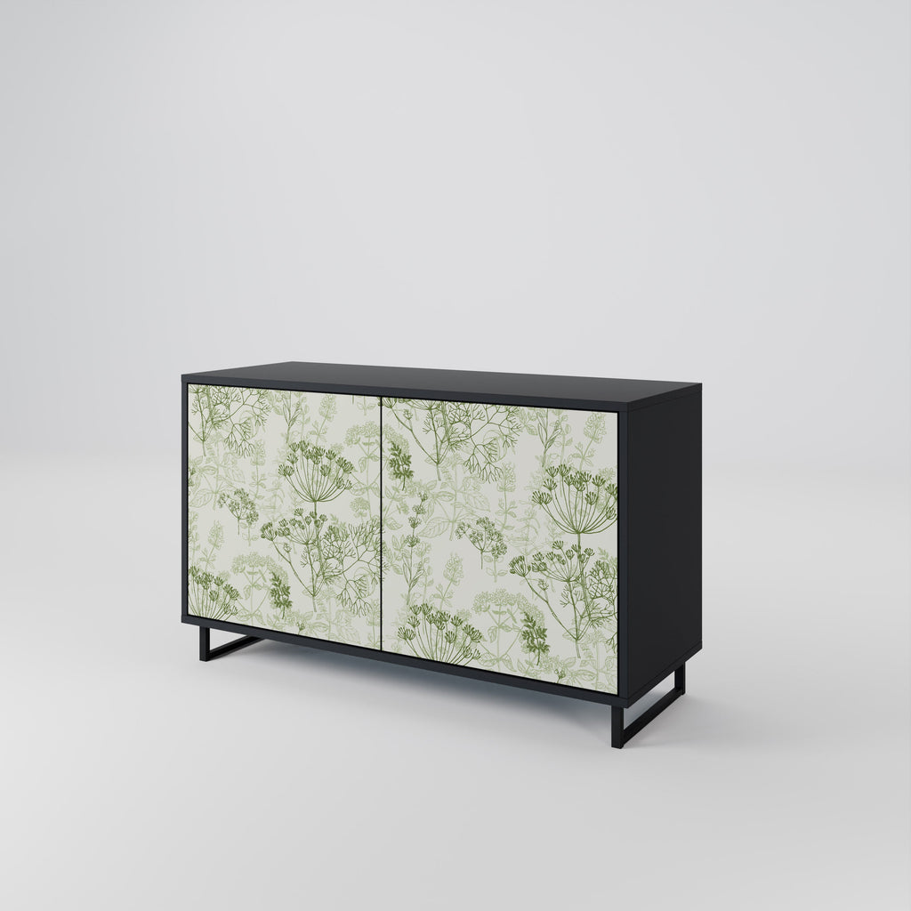 FENNEL BALDACHIN Sideboard mit 2 Türen in Schwarz