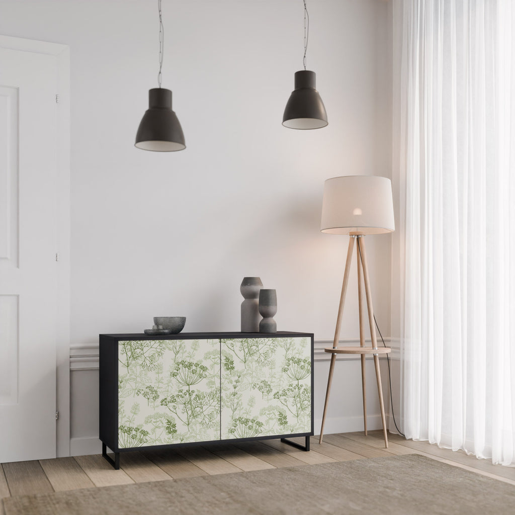 FENNEL BALDACHIN Sideboard mit 2 Türen in Schwarz