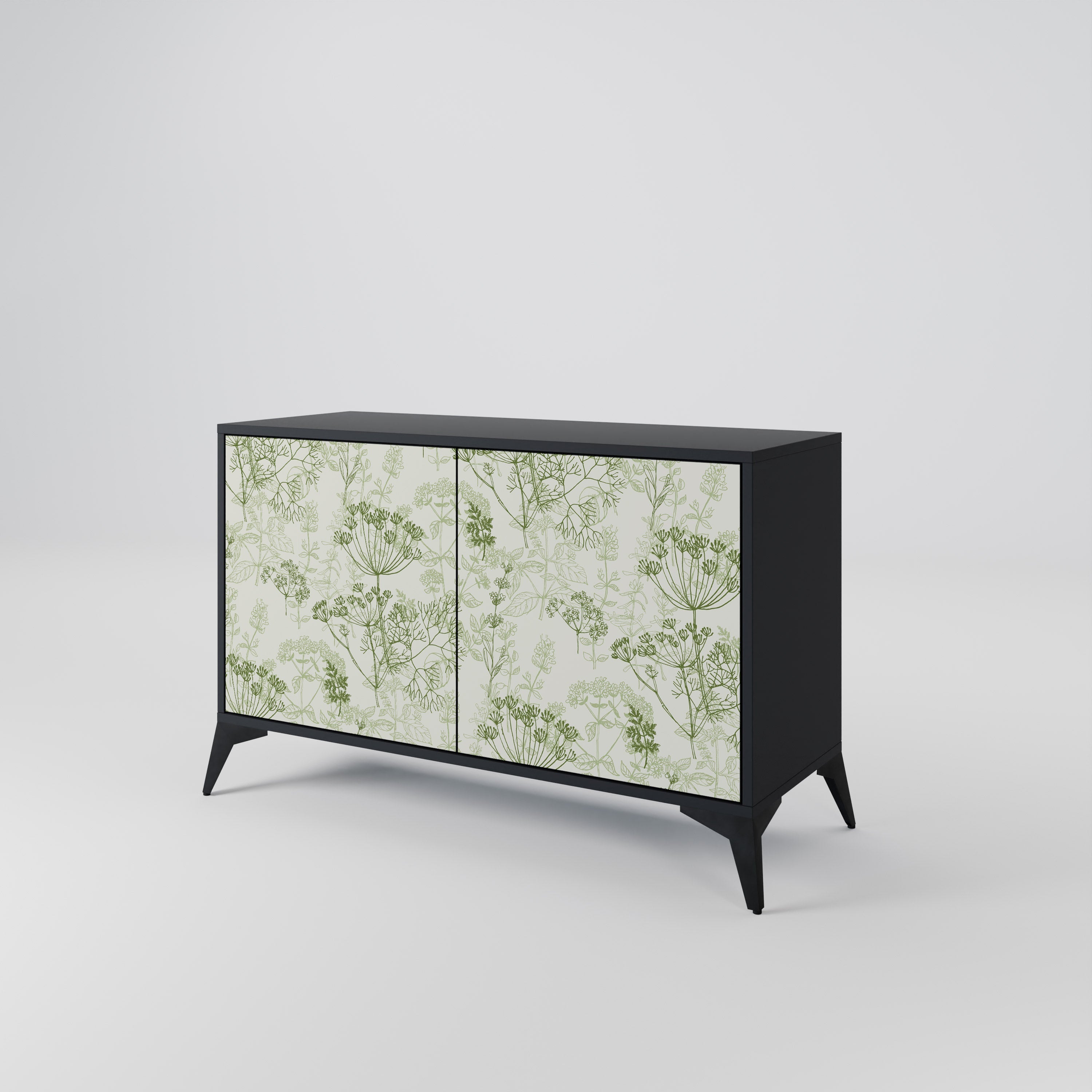 FENNEL BALDACHIN Sideboard mit 2 Türen in Schwarz