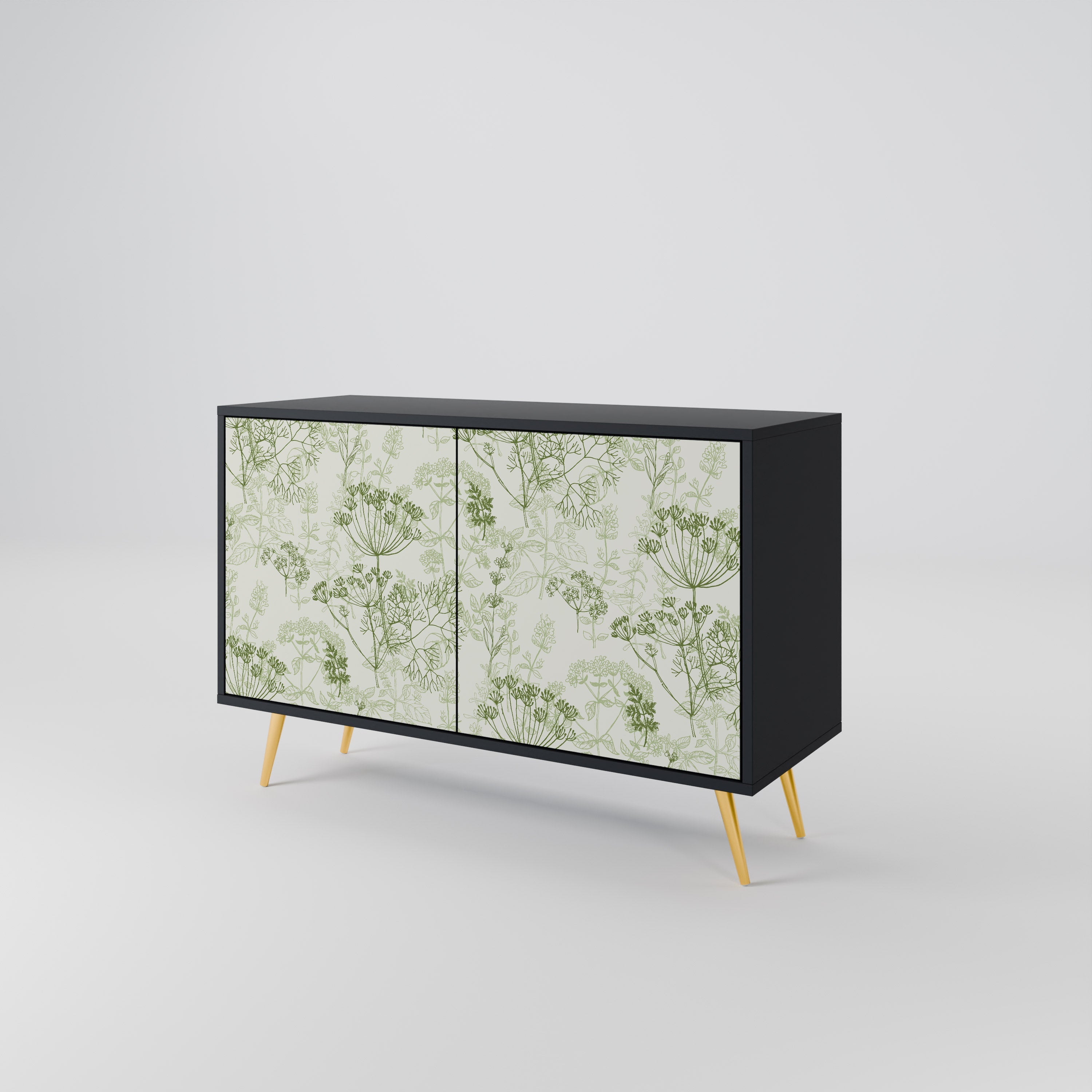 FENNEL BALDACHIN Sideboard mit 2 Türen in Schwarz