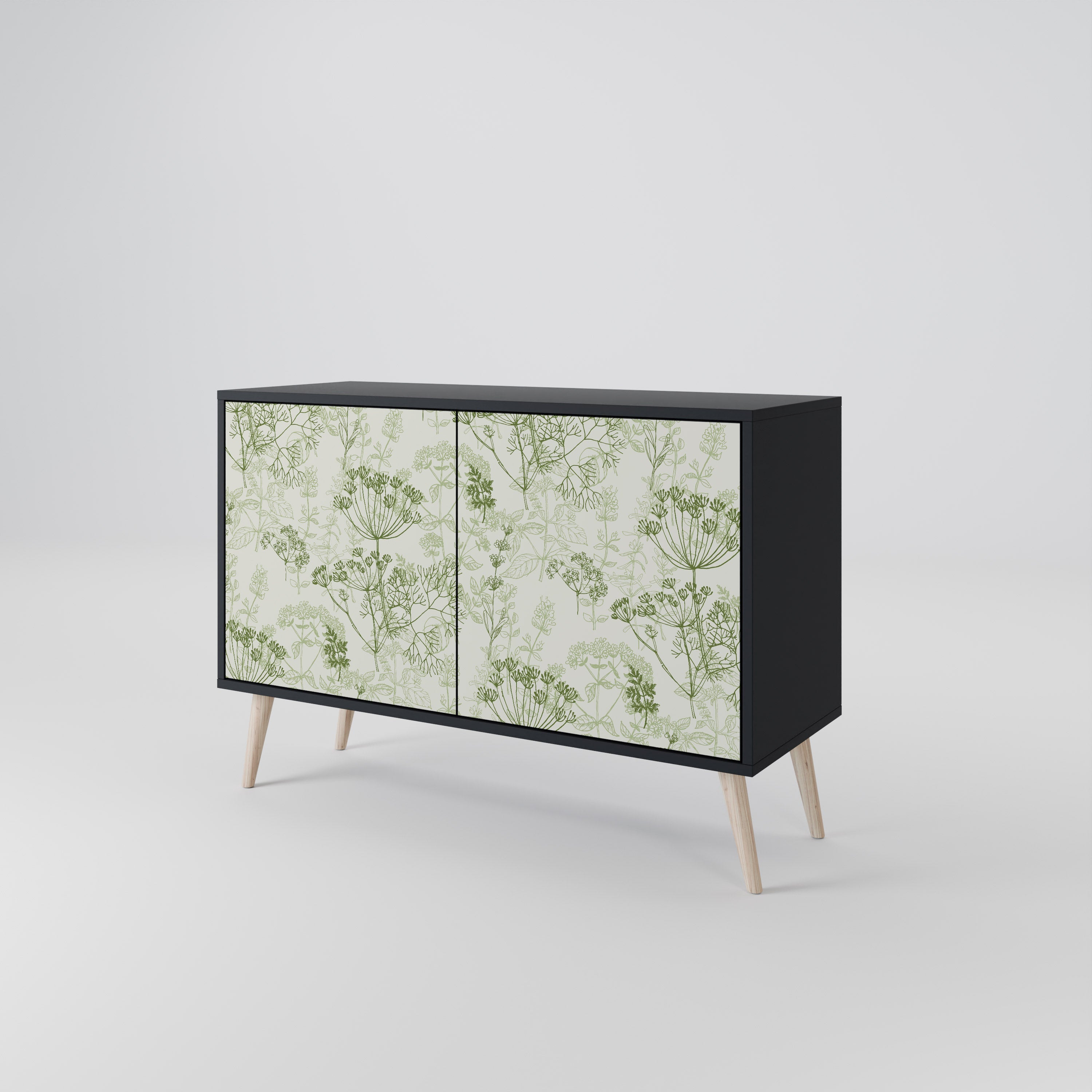 FENNEL BALDACHIN Sideboard mit 2 Türen in Schwarz