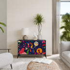 FESTIVE PLEASURES Sideboard mit 2 Türen in Schwarz