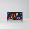 FESTIVE PLEASURES Sideboard mit 2 Türen in Schwarz