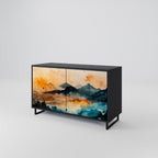 OMINOUS MOUNTAINS Sideboard mit 2 Türen in Schwarz