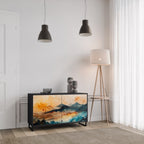 OMINOUS MOUNTAINS Sideboard mit 2 Türen in Schwarz