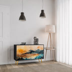 OMINOUS MOUNTAINS Sideboard mit 2 Türen in Schwarz