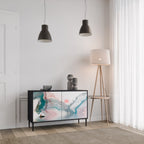 VELVET CROSSING Sideboard mit 2 Türen in Schwarz