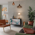 VELVET CROSSING Sideboard mit 2 Türen in Schwarz