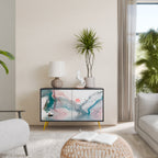 VELVET CROSSING Sideboard mit 2 Türen in Schwarz