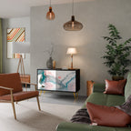 VELVET CROSSING Sideboard mit 2 Türen in Schwarz