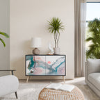 VELVET CROSSING Sideboard mit 2 Türen in Schwarz