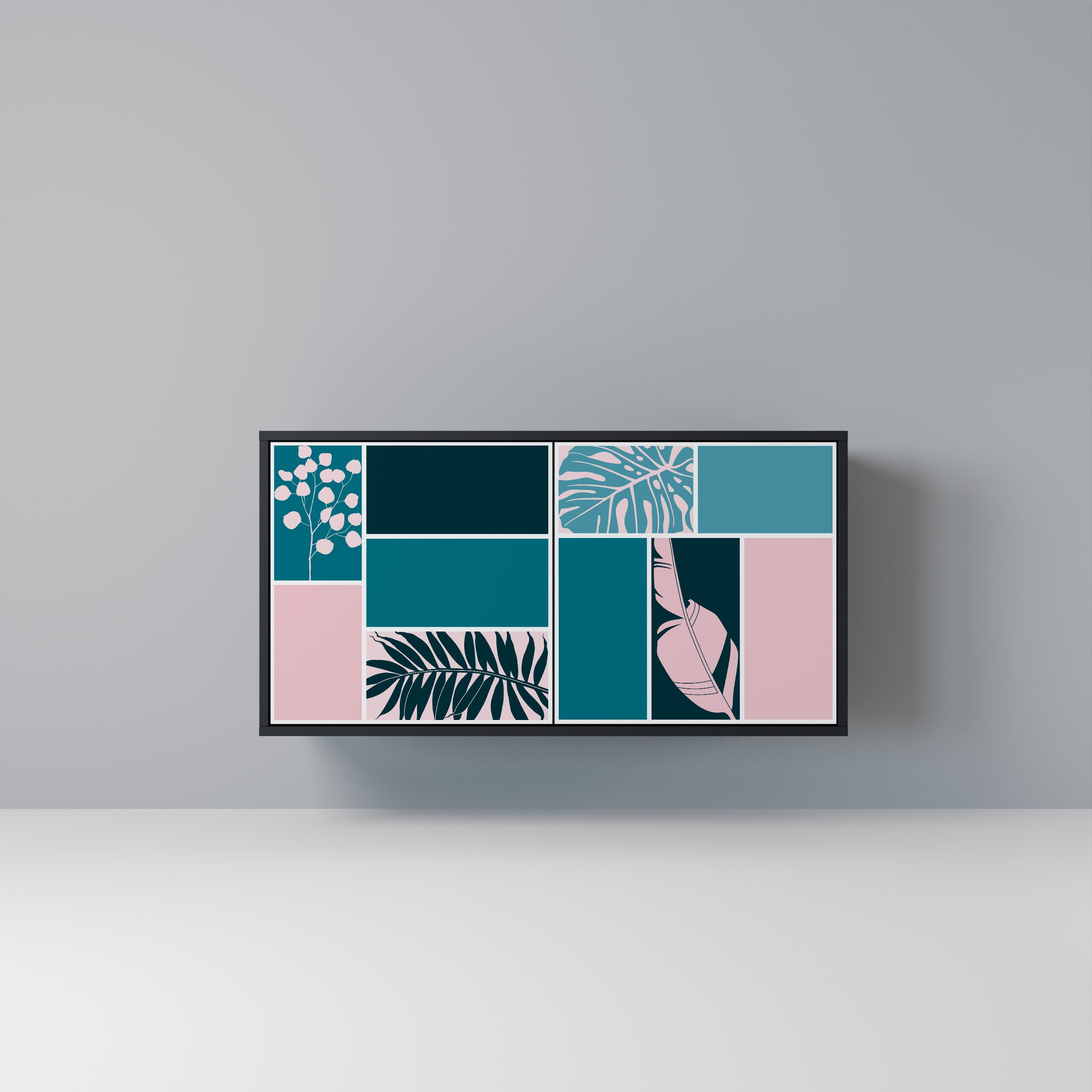 COMBINATION OF SHAPES Sideboard mit 2 Türen in Schwarz