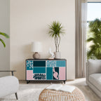 COMBINATION OF SHAPES Sideboard mit 2 Türen in Schwarz