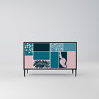 COMBINATION OF SHAPES Sideboard mit 2 Türen in Schwarz