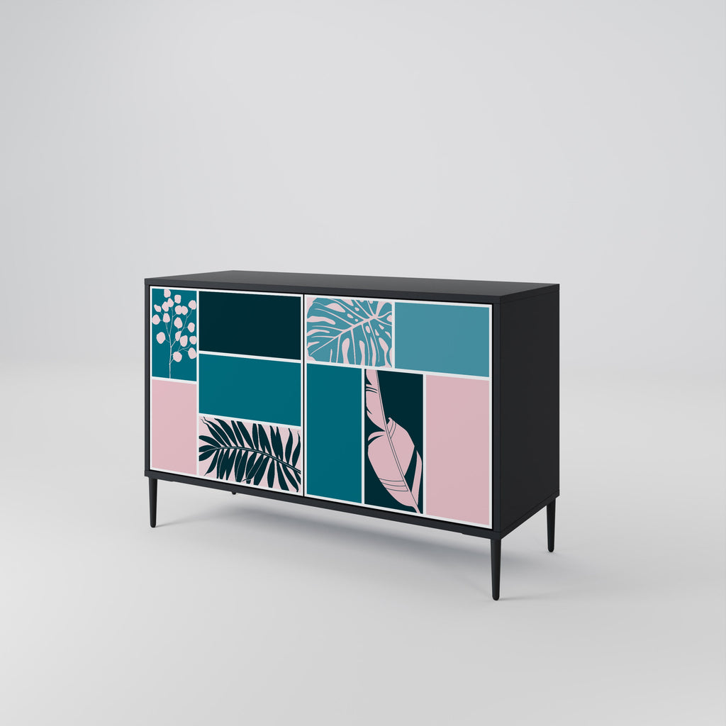 COMBINATION OF SHAPES Sideboard mit 2 Türen in Schwarz
