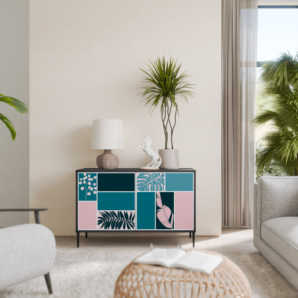 COMBINATION OF SHAPES Sideboard mit 2 Türen in Schwarz