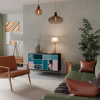 COMBINATION OF SHAPES Sideboard mit 2 Türen in Schwarz