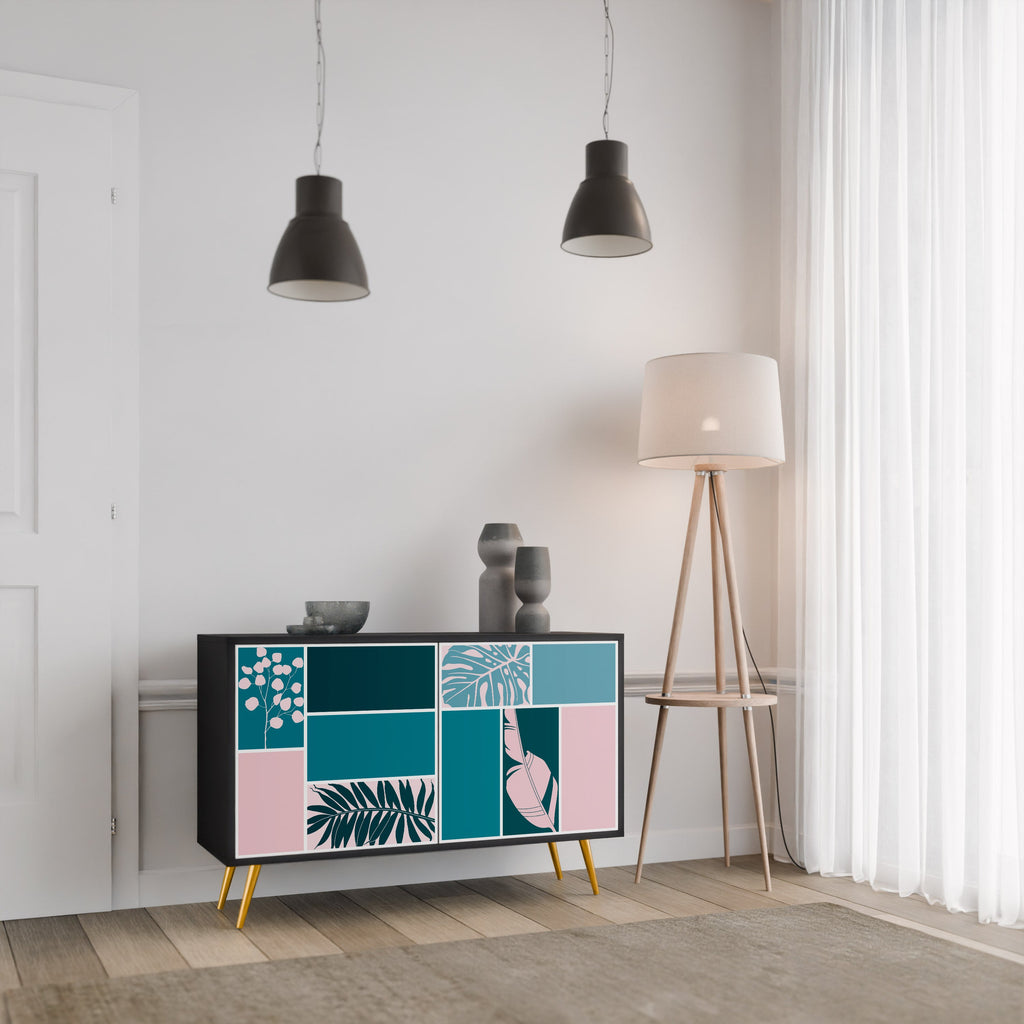COMBINATION OF SHAPES Sideboard mit 2 Türen in Schwarz