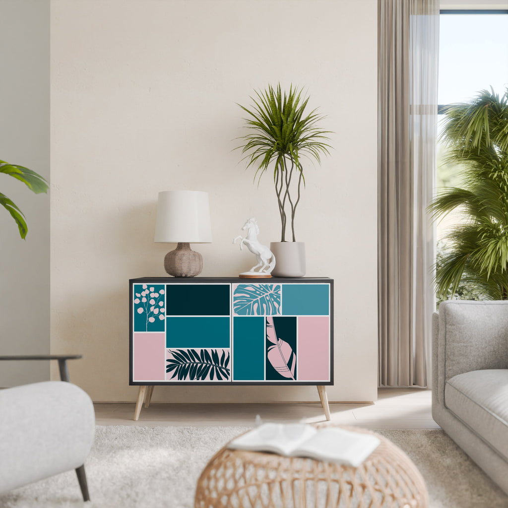 COMBINATION OF SHAPES Sideboard mit 2 Türen in Schwarz