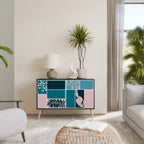 COMBINATION OF SHAPES Sideboard mit 2 Türen in Schwarz