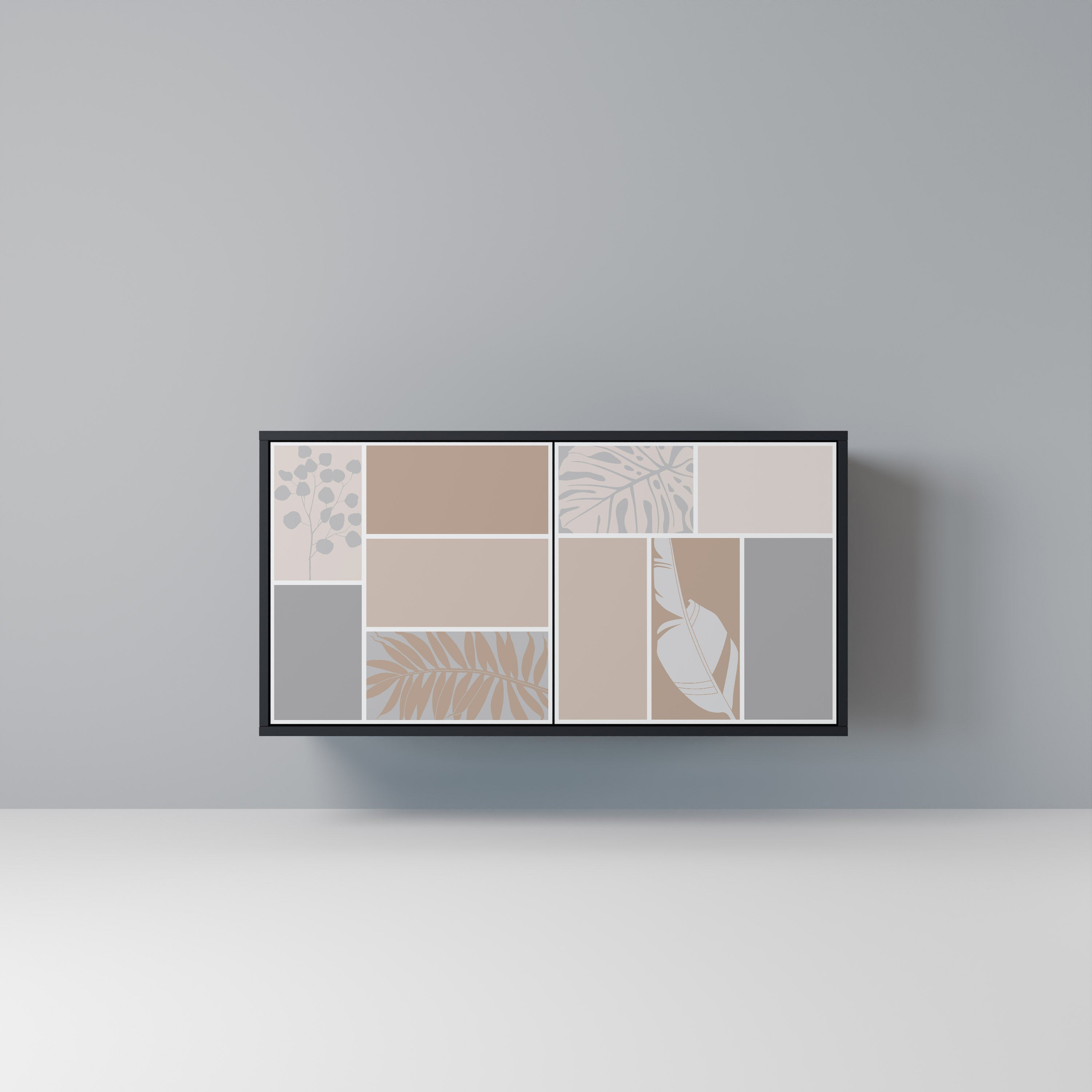 TROPICAL SHAPES Sideboard mit 2 Türen in Schwarz