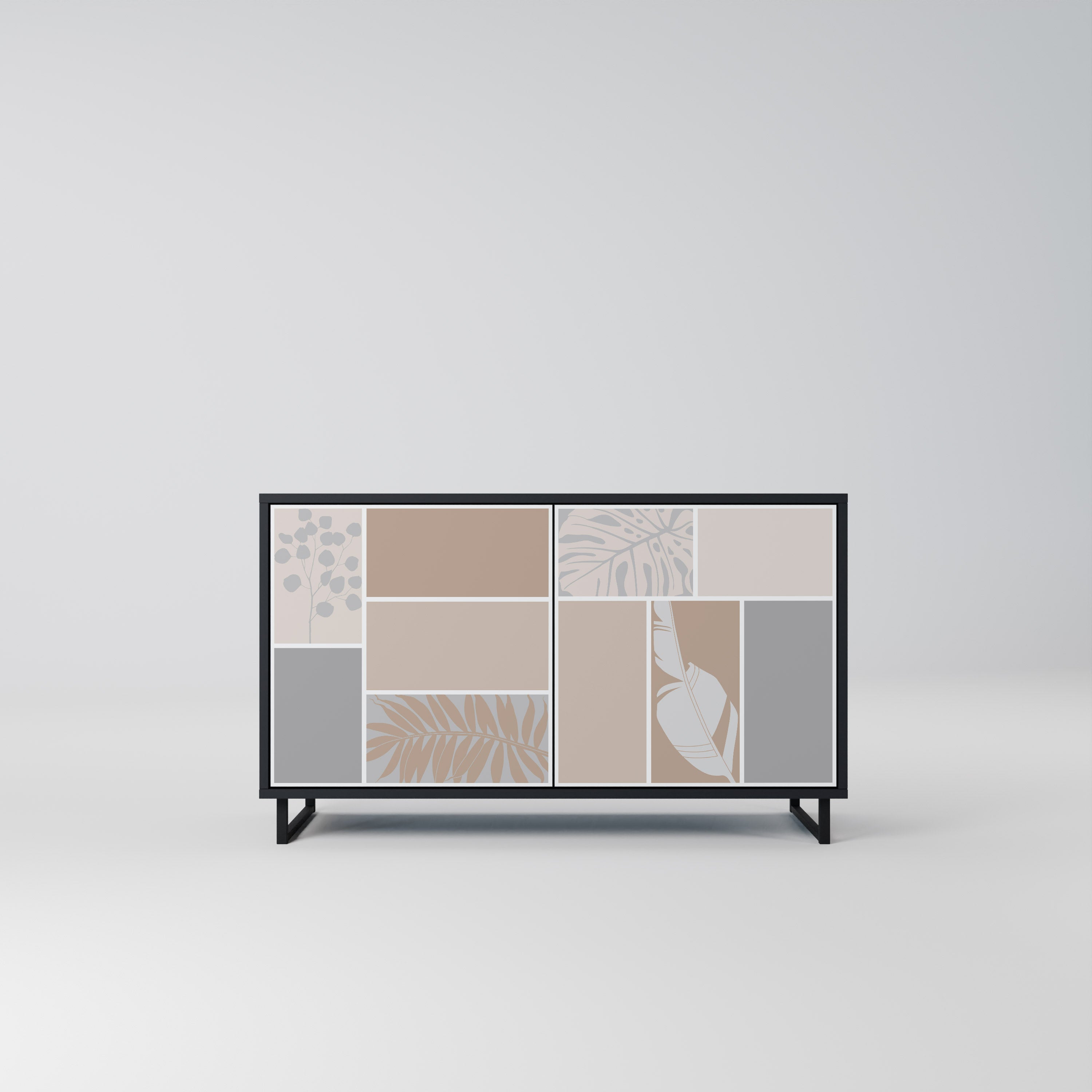 TROPICAL SHAPES Sideboard mit 2 Türen in Schwarz