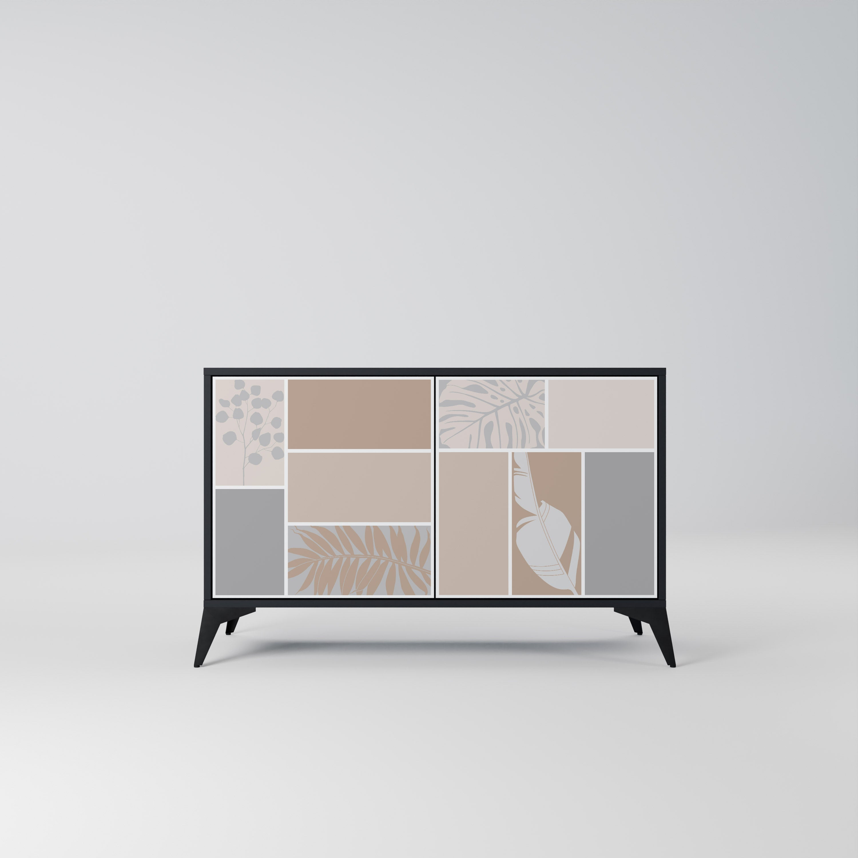 TROPICAL SHAPES Sideboard mit 2 Türen in Schwarz