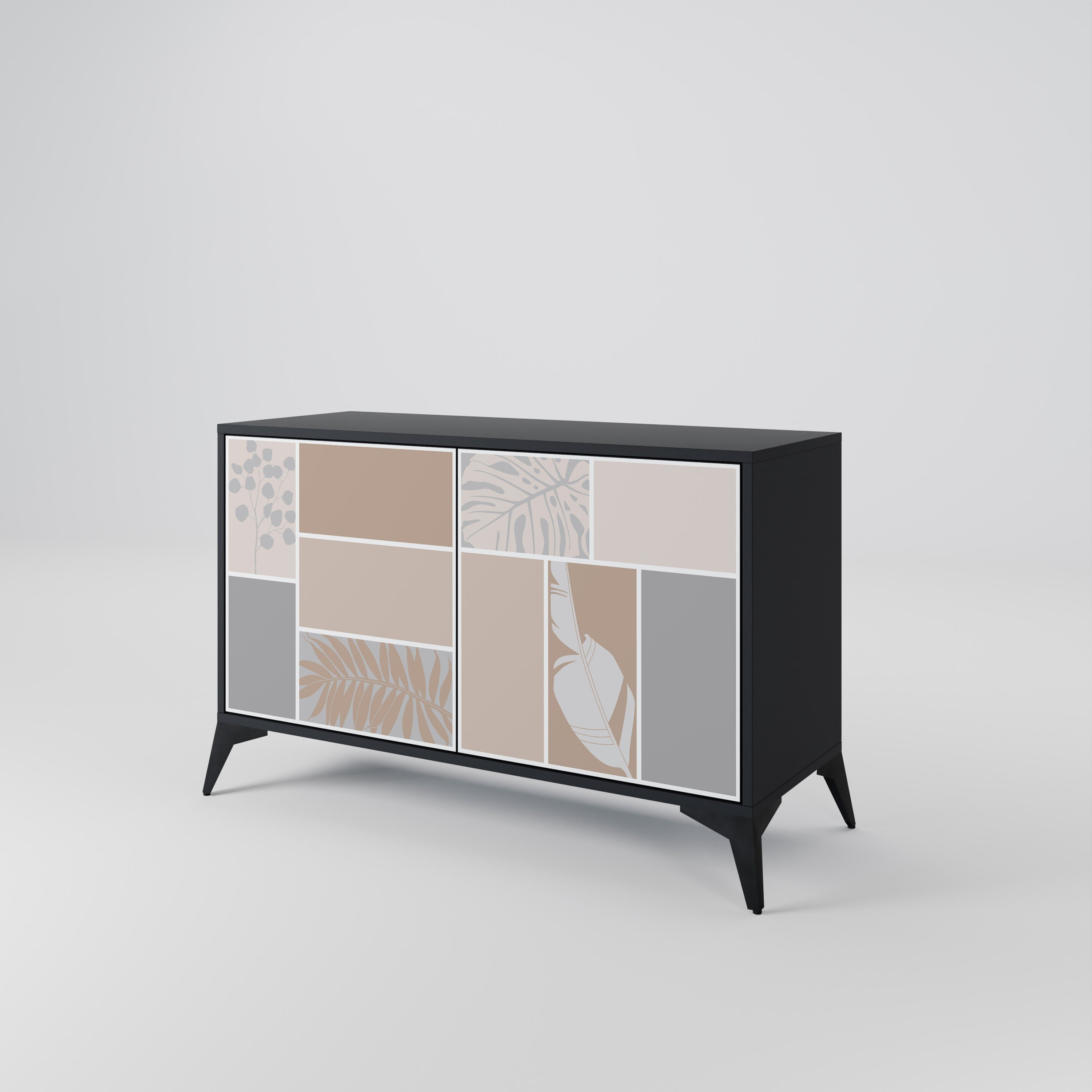 TROPICAL SHAPES Sideboard mit 2 Türen in Schwarz