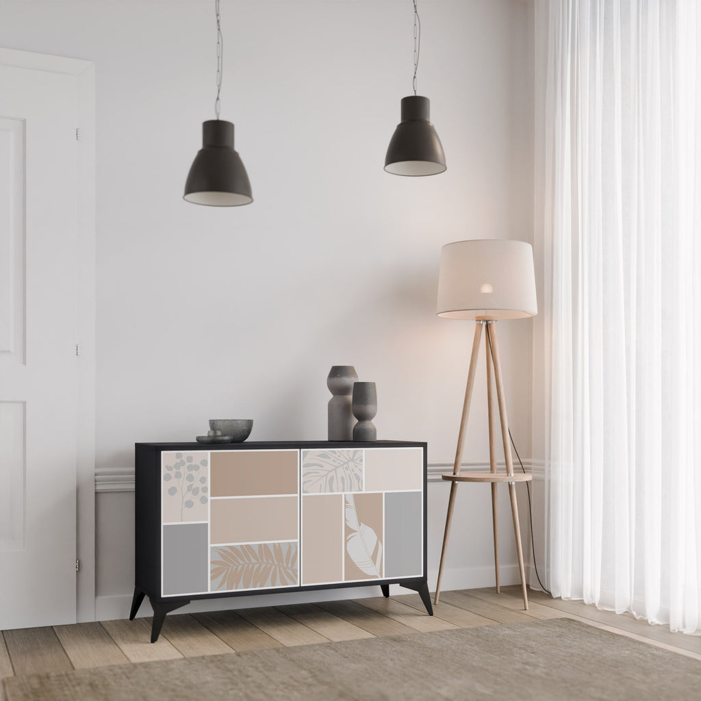 TROPICAL SHAPES Sideboard mit 2 Türen in Schwarz