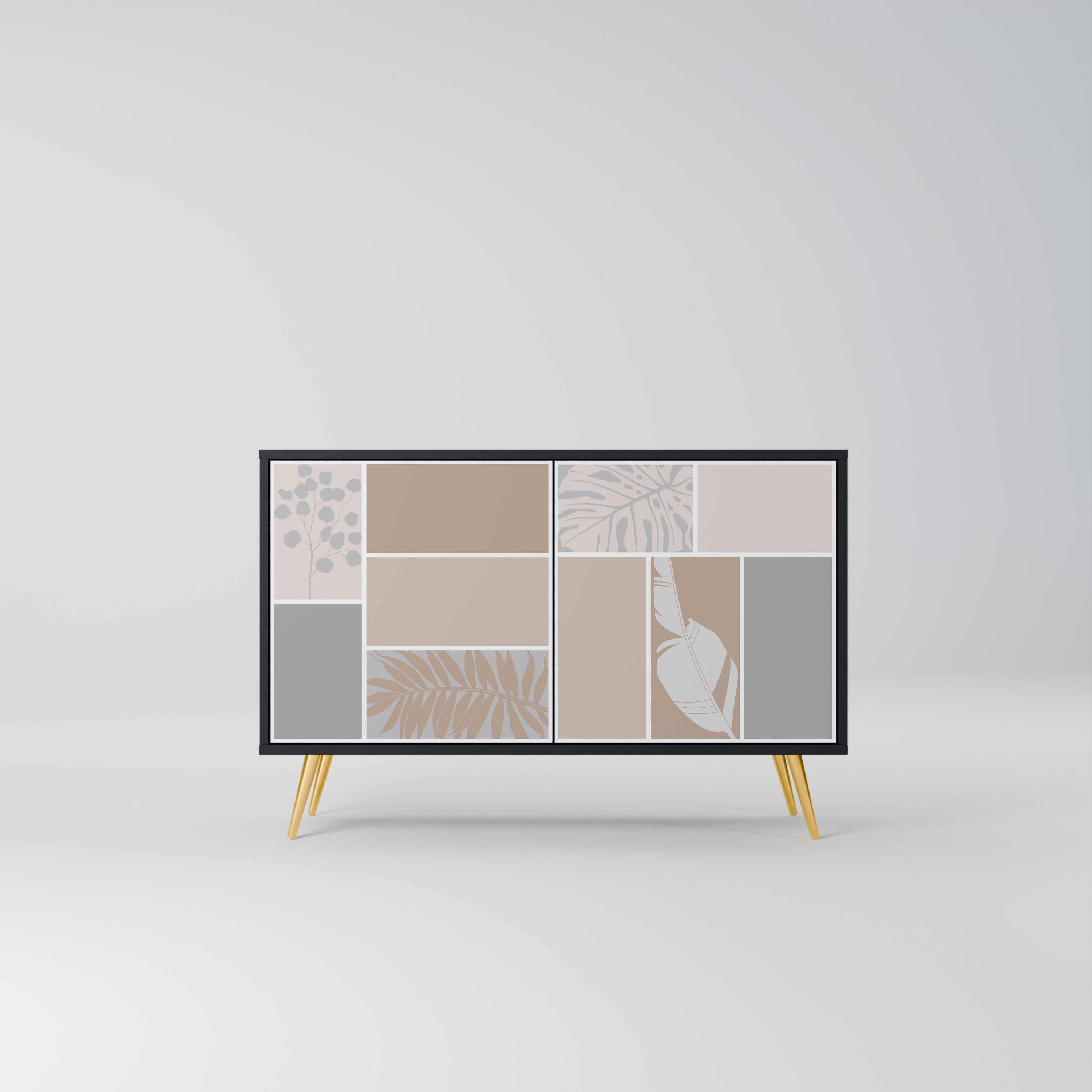 TROPICAL SHAPES Sideboard mit 2 Türen in Schwarz