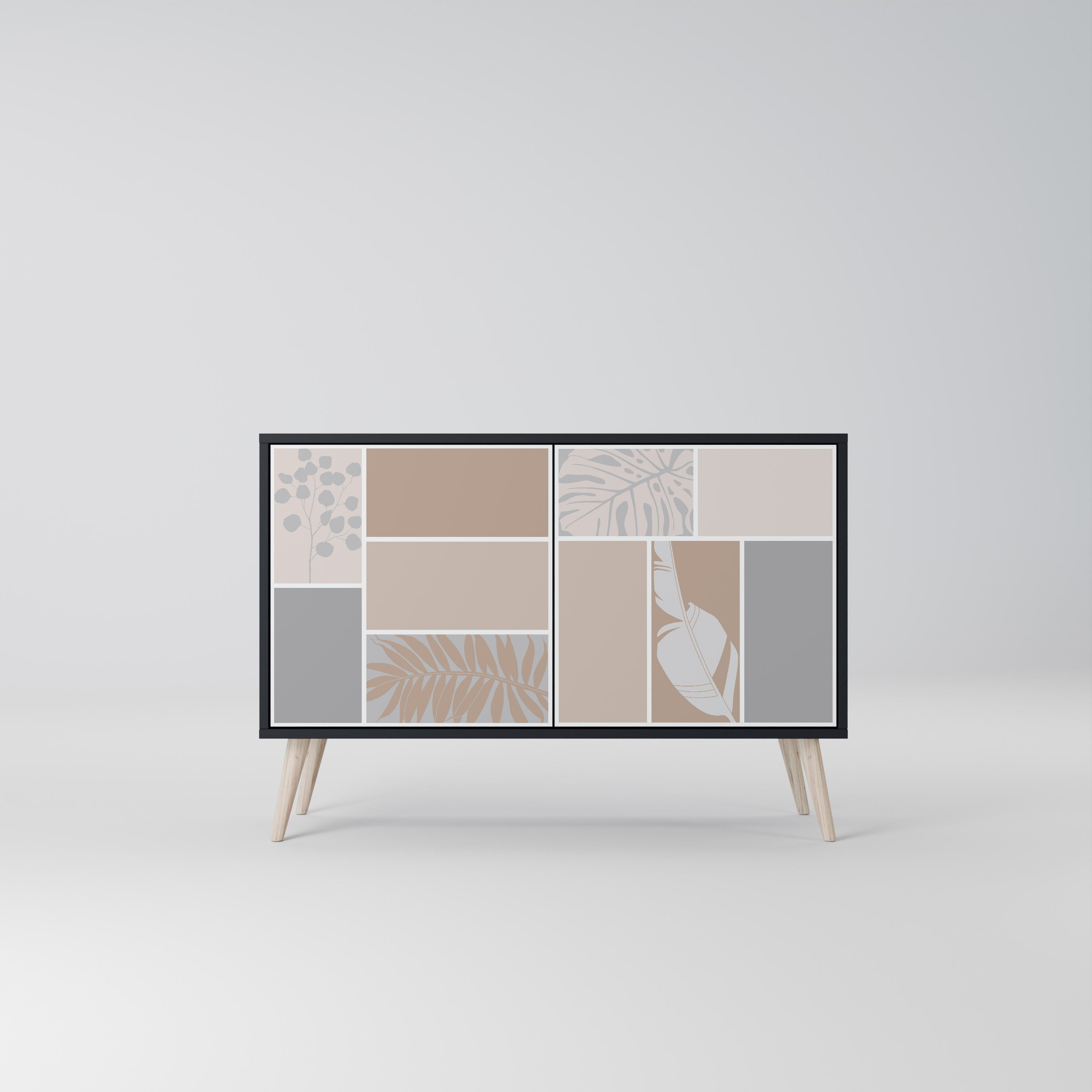 TROPICAL SHAPES Sideboard mit 2 Türen in Schwarz