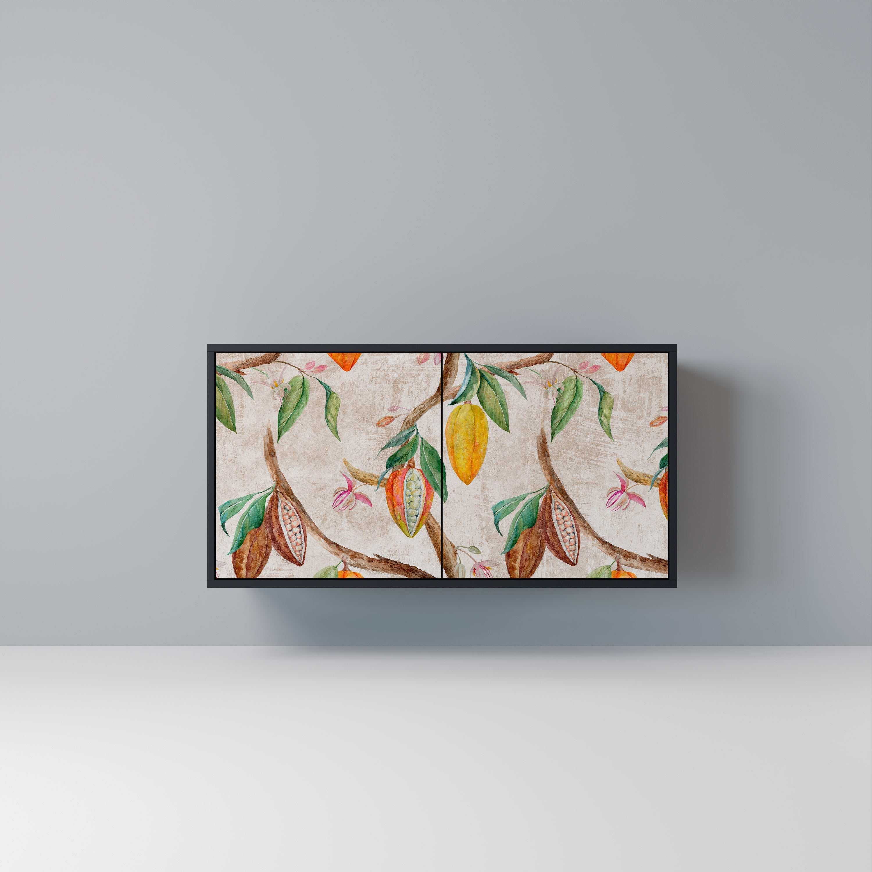 COCOA FRUITS Sideboard mit 2 Türen in Schwarz