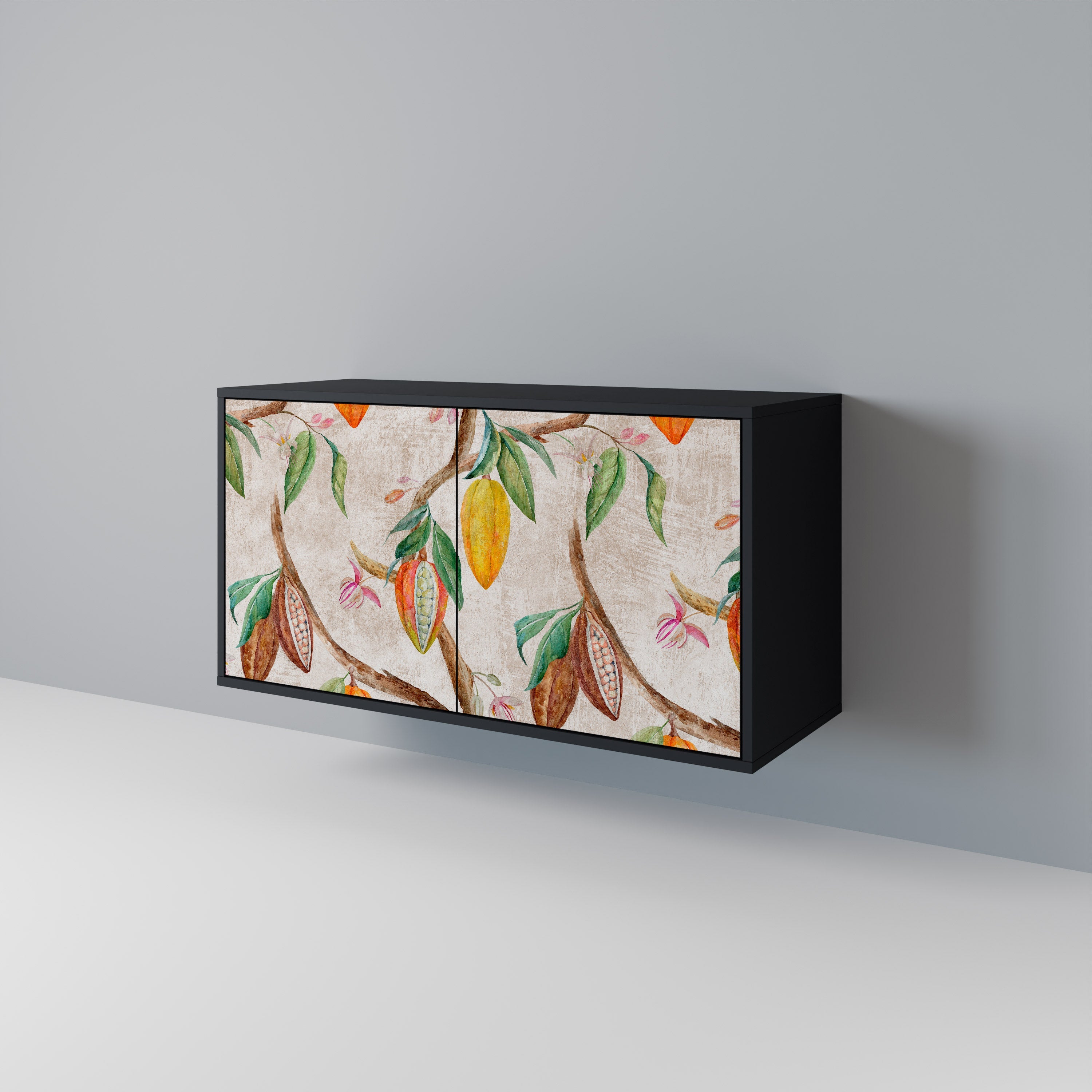 COCOA FRUITS Sideboard mit 2 Türen in Schwarz