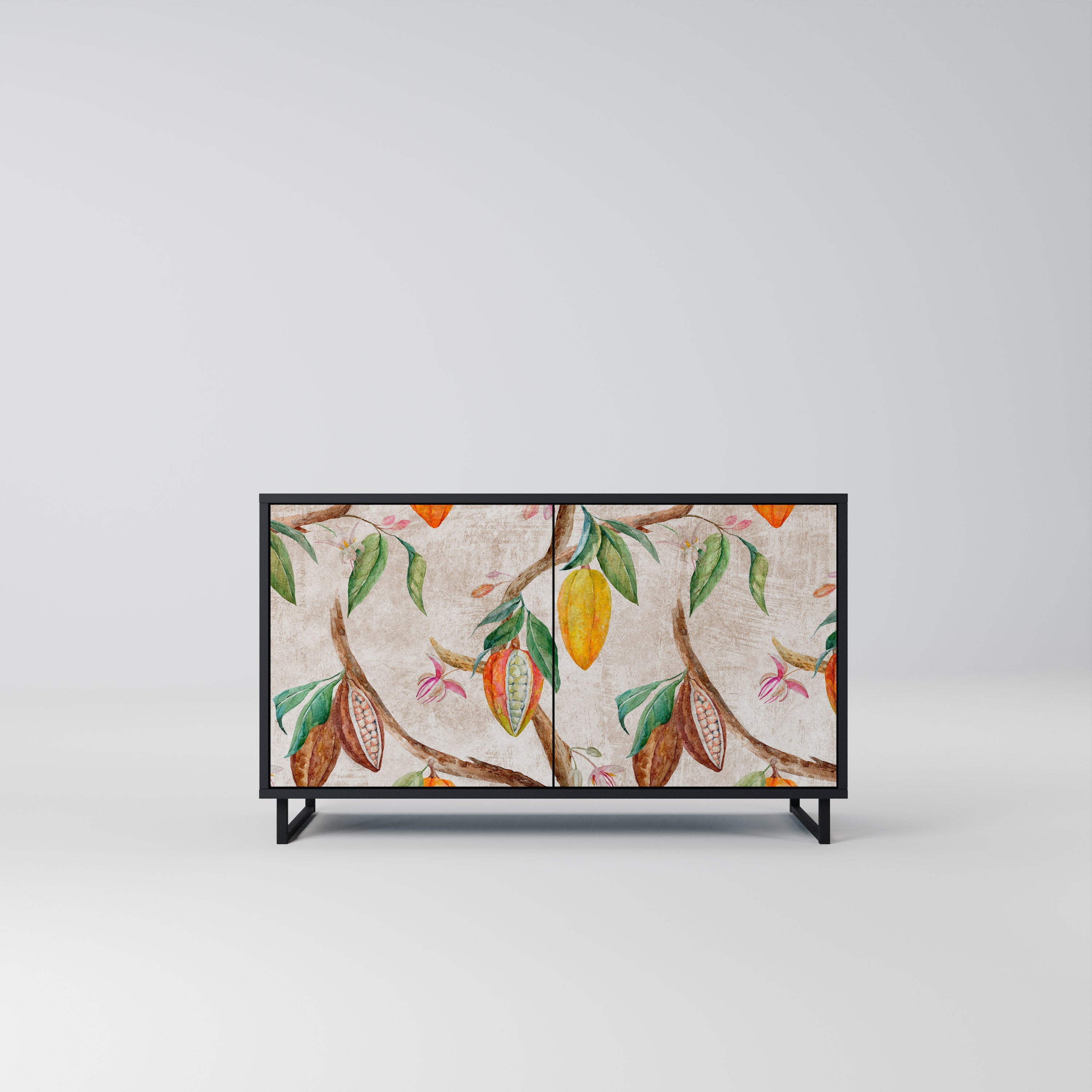 COCOA FRUITS Sideboard mit 2 Türen in Schwarz