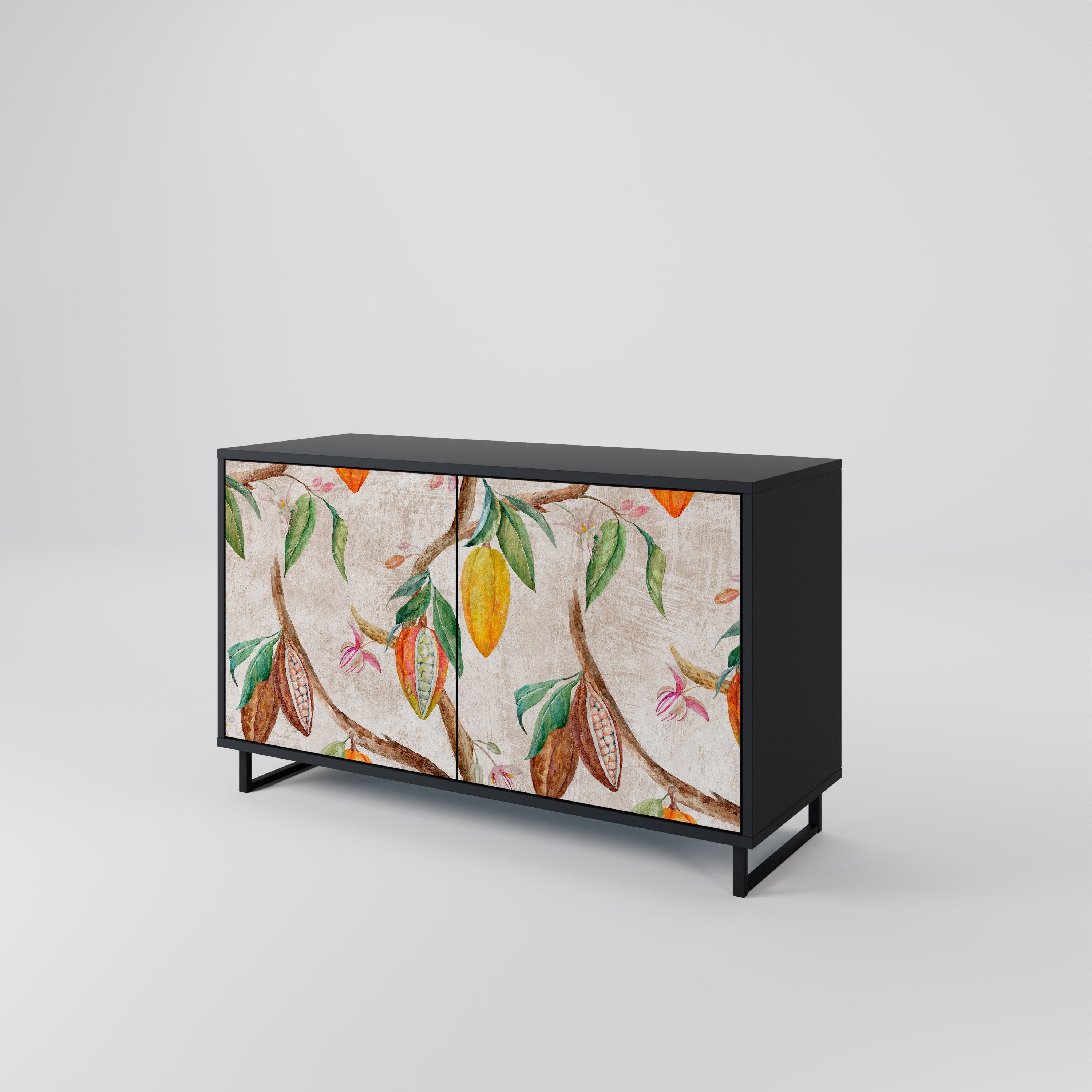 COCOA FRUITS Sideboard mit 2 Türen in Schwarz