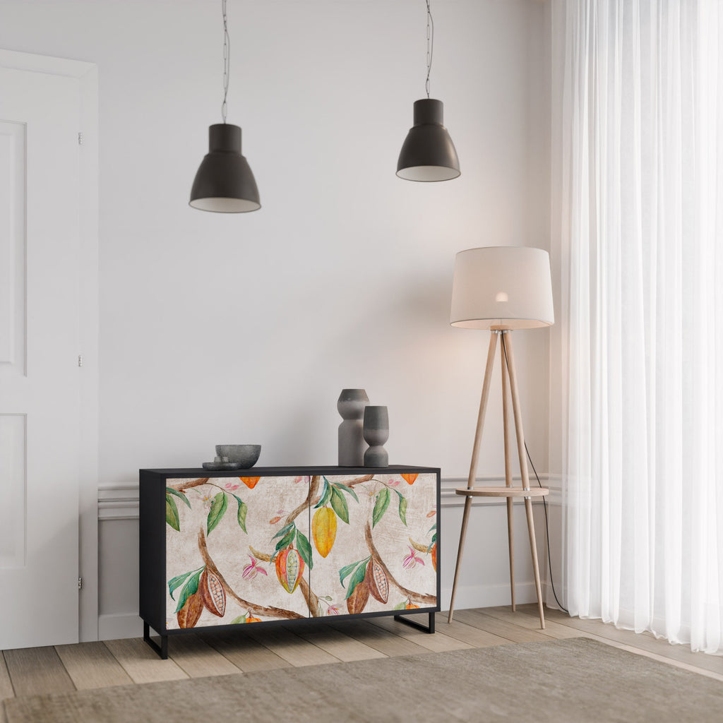 COCOA FRUITS Sideboard mit 2 Türen in Schwarz